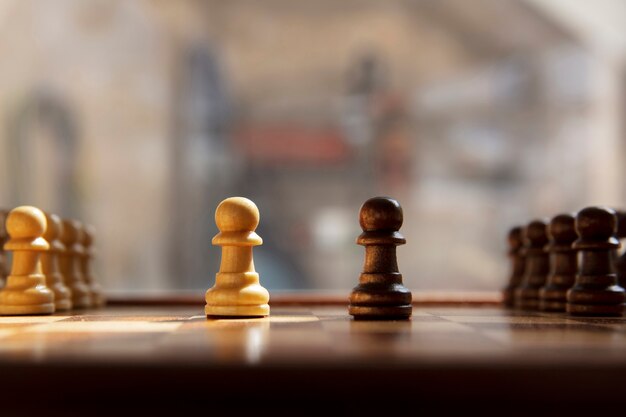 Classic chess board still life