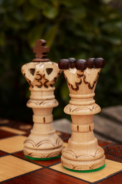 Free photo classic chess board still life