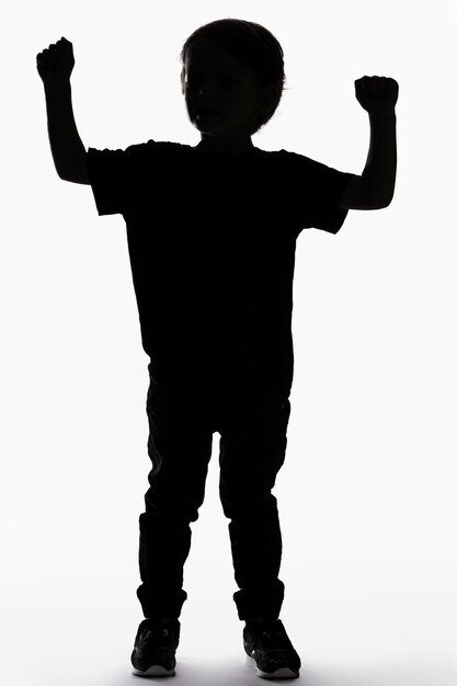 Classic portrait silhouette of kid