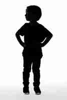 Free photo classic portrait silhouette of kid