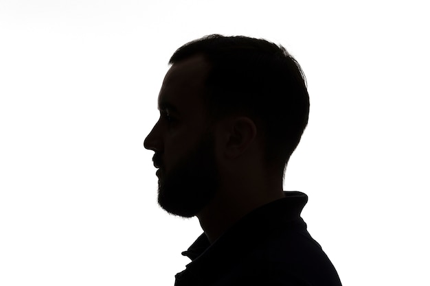 Classic portrait silhouette of man