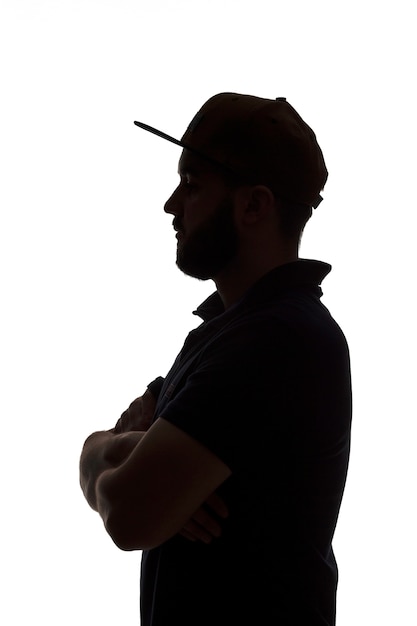 Classic portrait silhouette of man