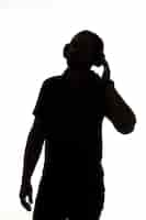 Free photo classic portrait silhouette of man