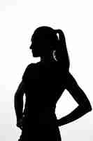 Free photo classic portrait silhouette of woman