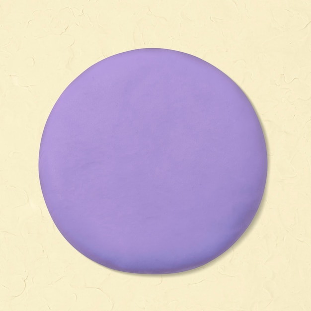 Глиняный круг геометрической формы фиолетовый милый рисунок для детей