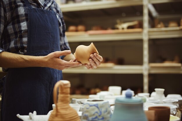 Free photo clay crockery