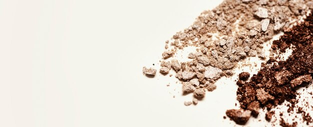 Clay powder top view with copy space