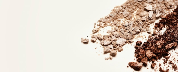 Clay powder top view with copy space