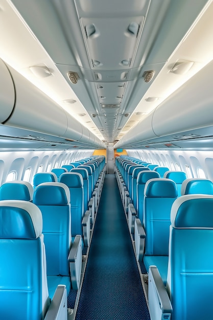 Clean airplane interior