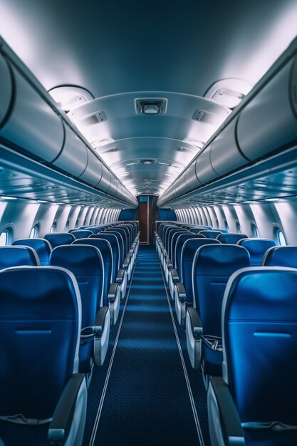 Clean airplane interior