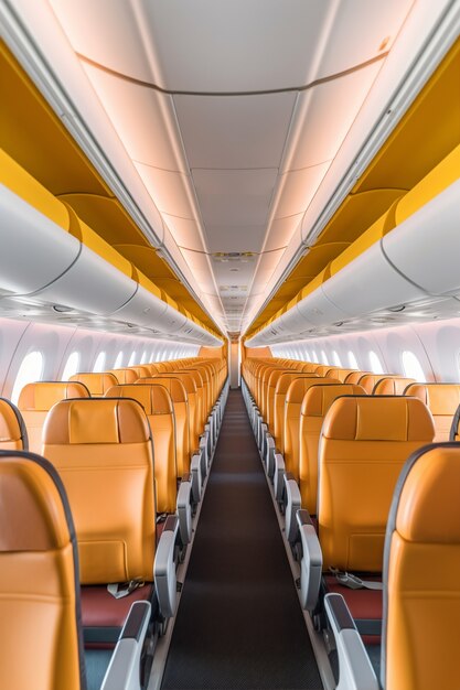 Clean airplane interior