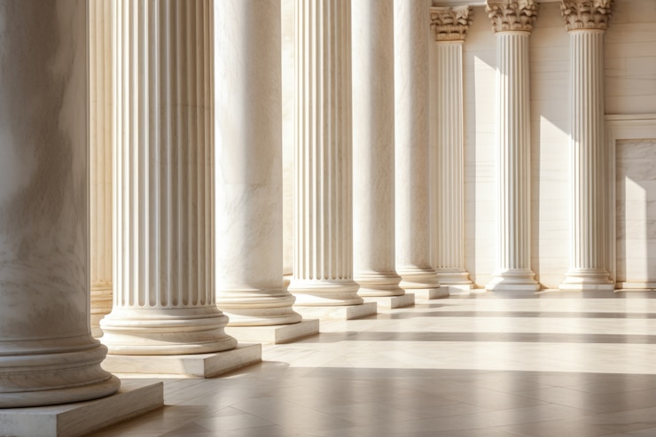 Free Photo clean ancient greek temple