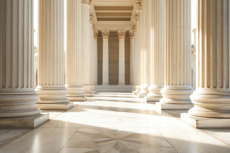 Free Photo clean ancient greek temple