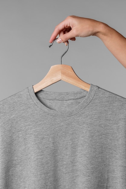 Free photo clean and blank shirt on hanger