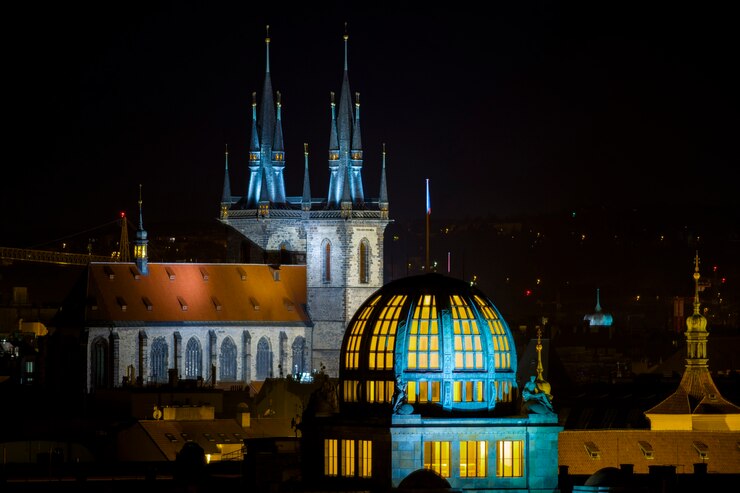 Free Photo clean city streets of prague