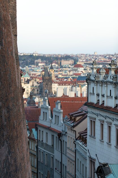 Clean city streets of prague