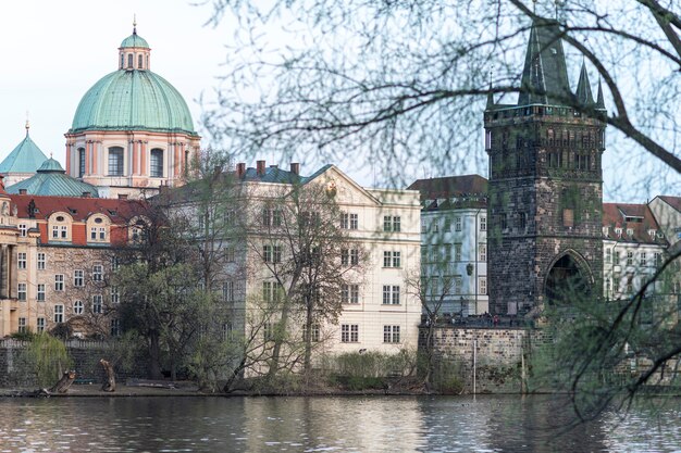 Clean city streets of prague