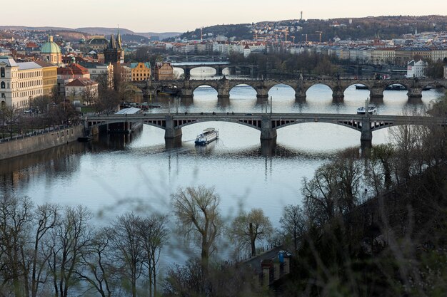 Clean city streets of prague