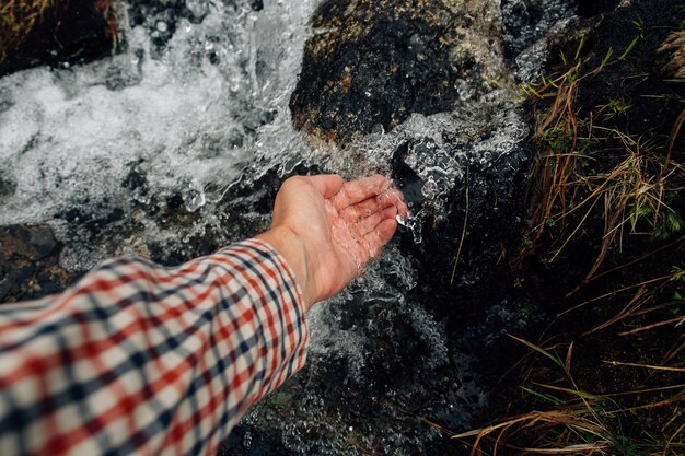 Clean mountain river