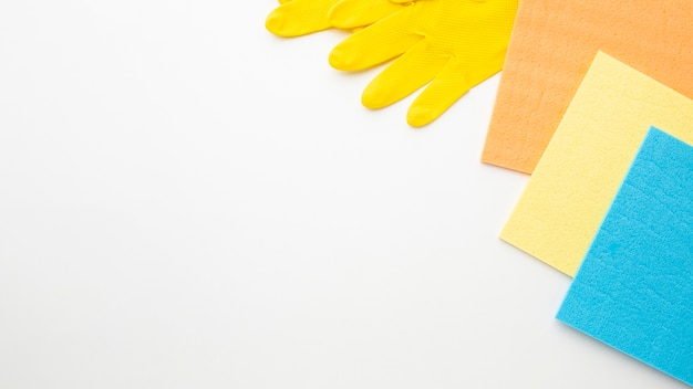 Cleaning products in close up