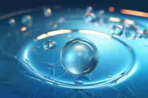 Free photo clear water sphere