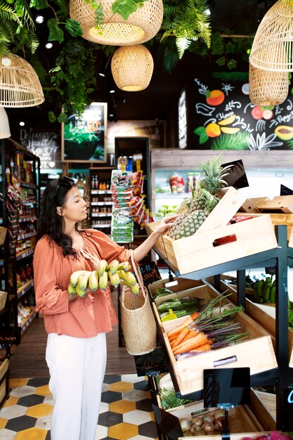 Client shopping at local retailer