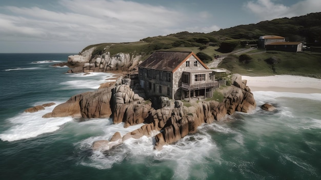 cliff house architecture background