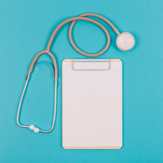 Clipboard and stethoscope