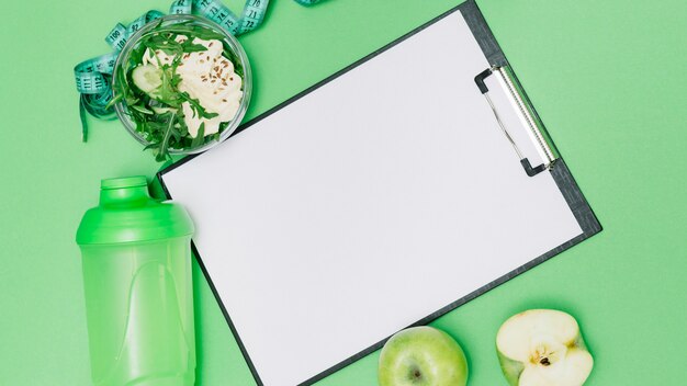 Clipboard with blank sheet for sport results