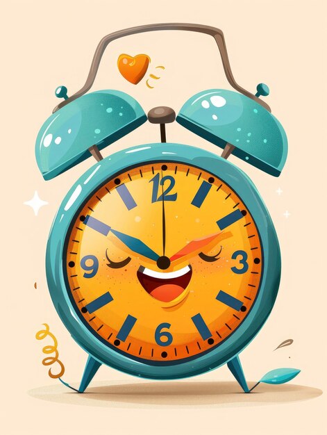 Clock cartoon illustration