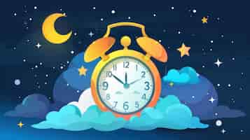 Free photo clock cartoon illustration