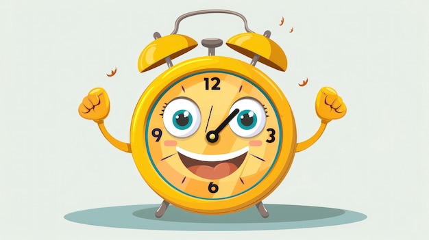 Free photo clock cartoon illustration