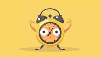 Free photo clock cartoon illustration