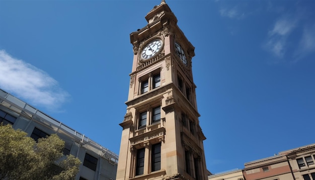 Foto gratuita la torre dell'orologio rende la città ricca di storia e cultura generata dall'ia