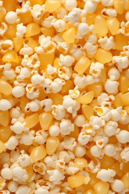 Foto gratuita primo piano del popcorn del cinema 3d