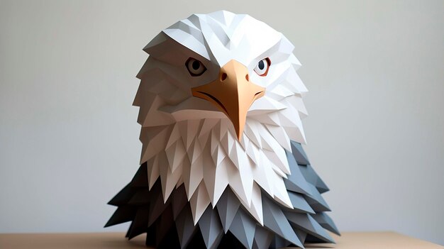 Close up on 3d rendering of eagle