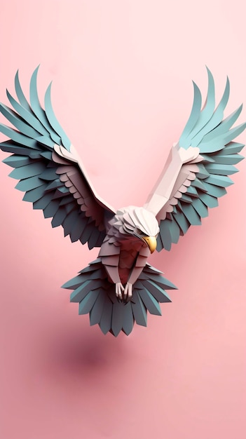 Close up on 3d rendering of eagle