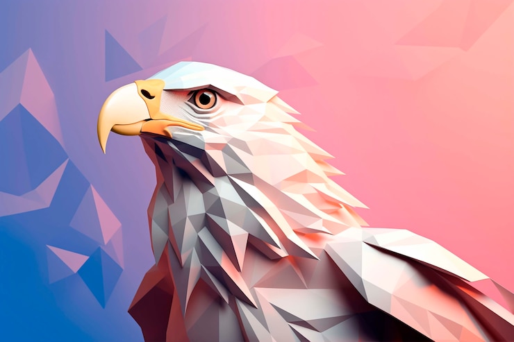 Free Photo close up on 3d rendering of eagle