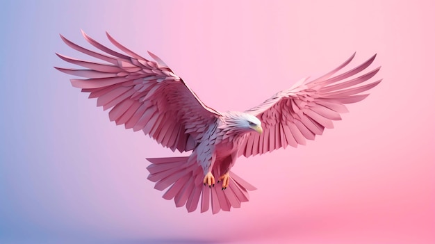 Close up on 3d rendering of eagle