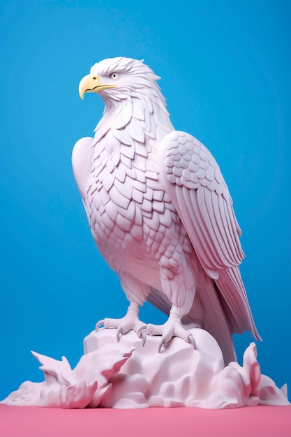 Close up on 3d rendering of eagle