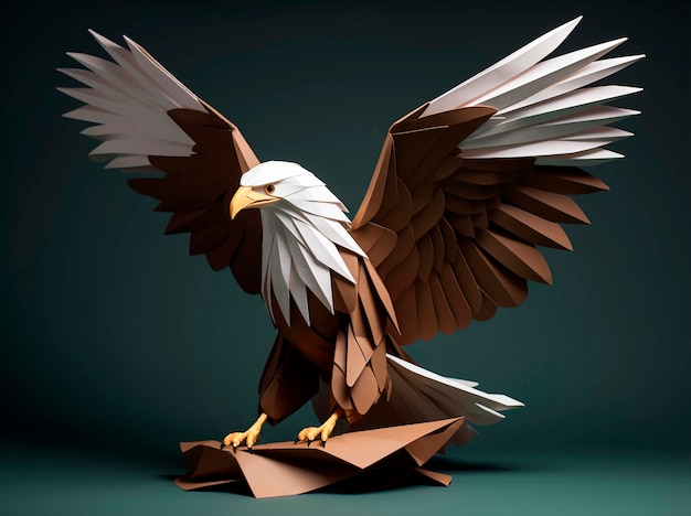 Free photo close up on 3d rendering of eagle