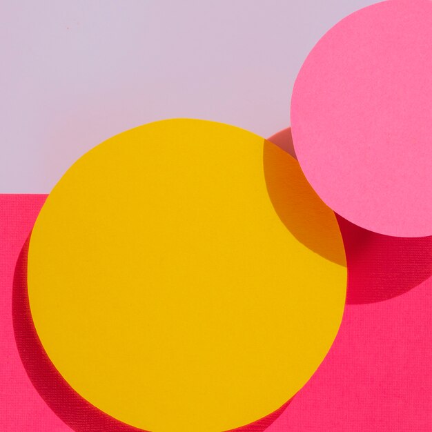 Close-up of abstract circles paper design