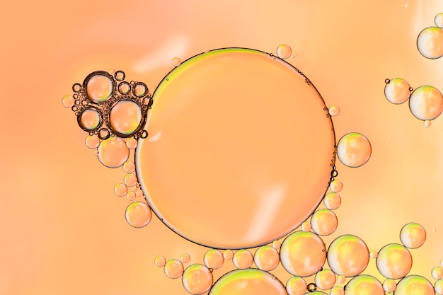 Close up abstract with big round bubble 