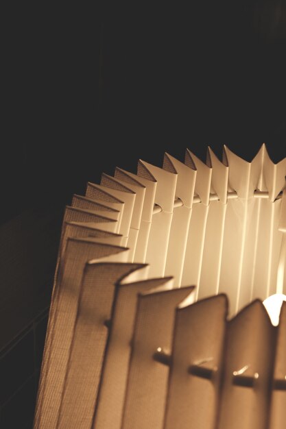 Close-up accordion paper lamp