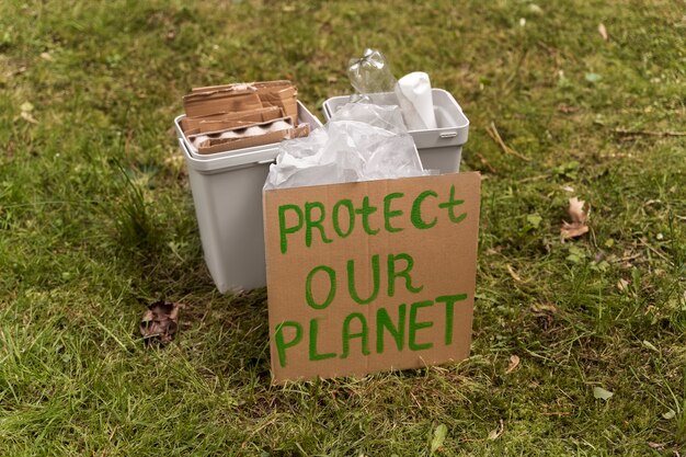 Close up on activism props