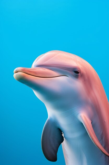 Close up on adorable dolphin