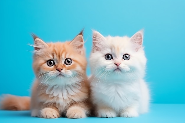 Free photo close up on adorable kittens