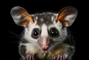 Free photo close up on adorable possum portrait