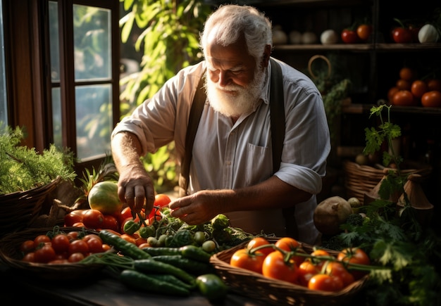 Free photo close up on adult cooking