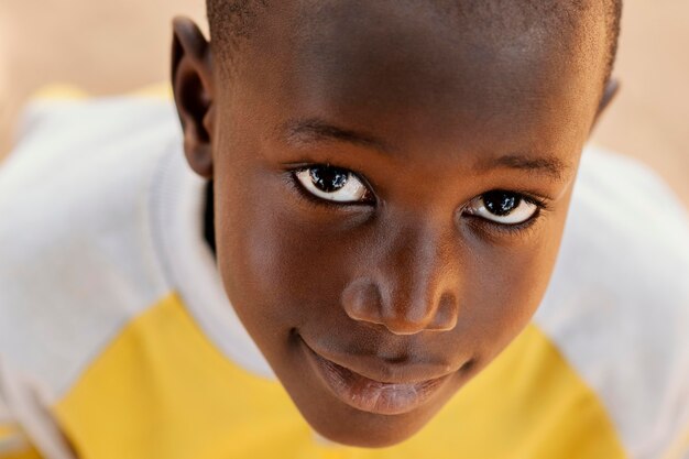 Макро портрет африканского мальчика